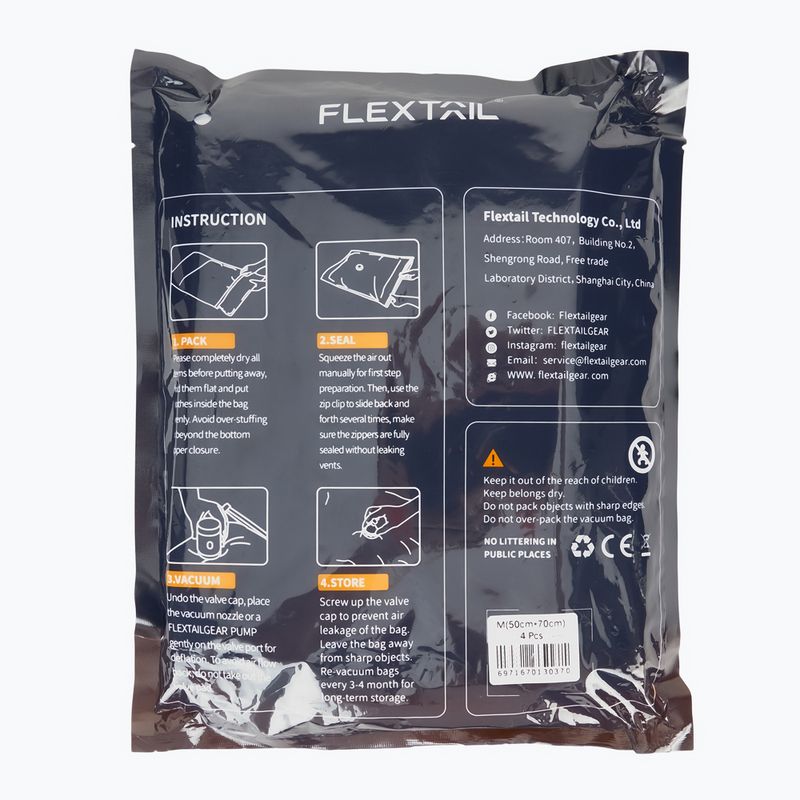 Flextail Vakuumbeutel Set 4er Pack M klar 2