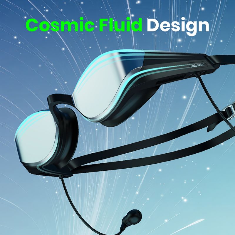 Schwimm-Schutzbrille Holoswim Solla Wave AI Music silver 3