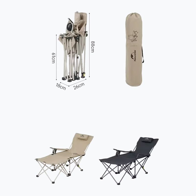Campingstuhl Naturehike Nightfall T05J black 2
