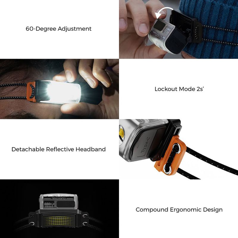 Stirnlampe FLEXTAIL Tiny Hello 600Z orange 3