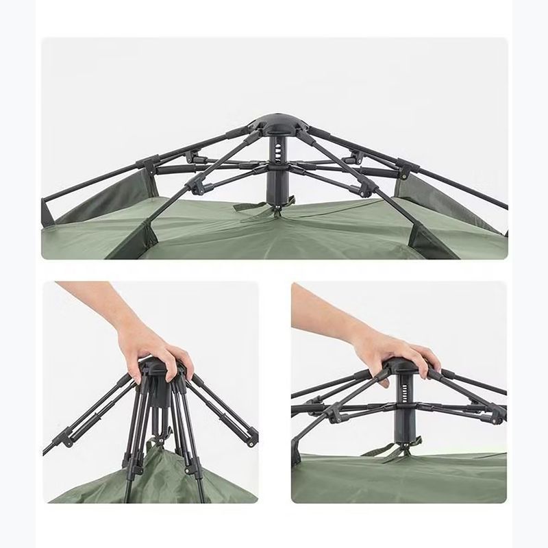 3‑Personen Campingzelt Naturehike Pop-Up 3 Automatic forest green 4