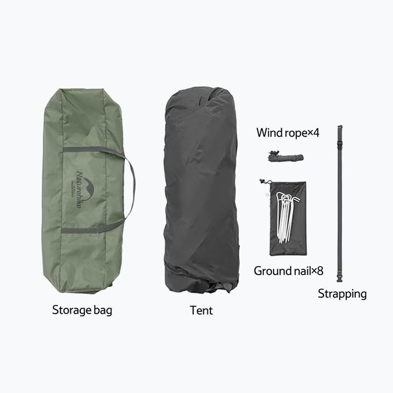3‑Personen Campingzelt Naturehike Pop-Up 3 Automatic forest green 5