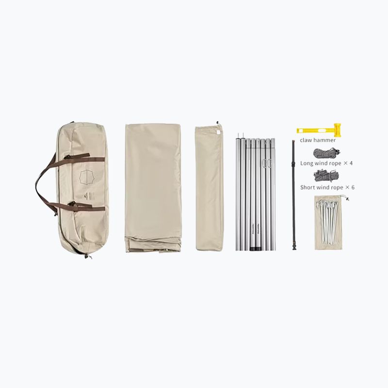 Tarp Naturehike Sky Ti Schwarz Hexagon khaki 2