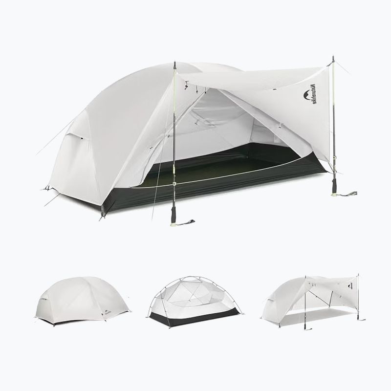 2‑Personen-Trekkingzelt Naturehike Mongar Pro 2 20D light grey 2