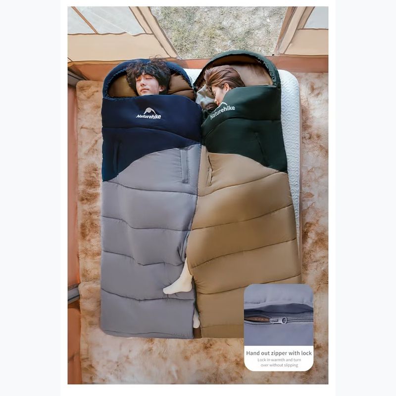 Schlafsack Naturehike U250 Sunny Day Right dark green 3