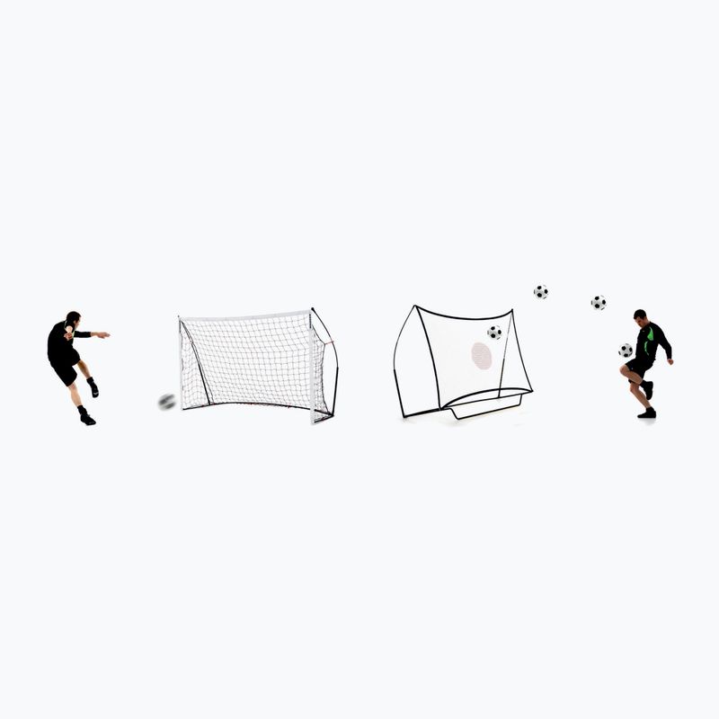 QuickPlay Kickster Academy Combo 240 x 150 cm tragbares Fußballtor und Abpraller QP0535