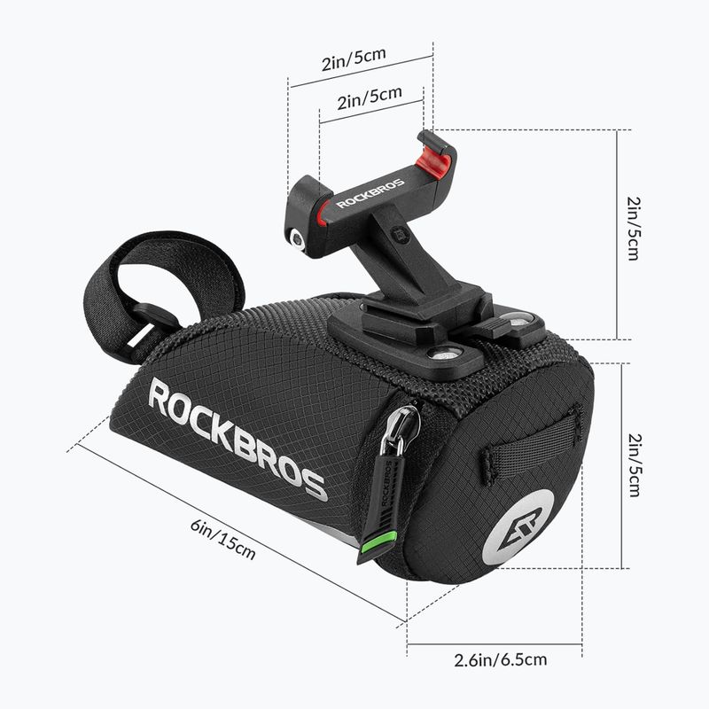 Fahrradtasche unter dem Sattel Rockbros C28 0,2 l schwarz 2