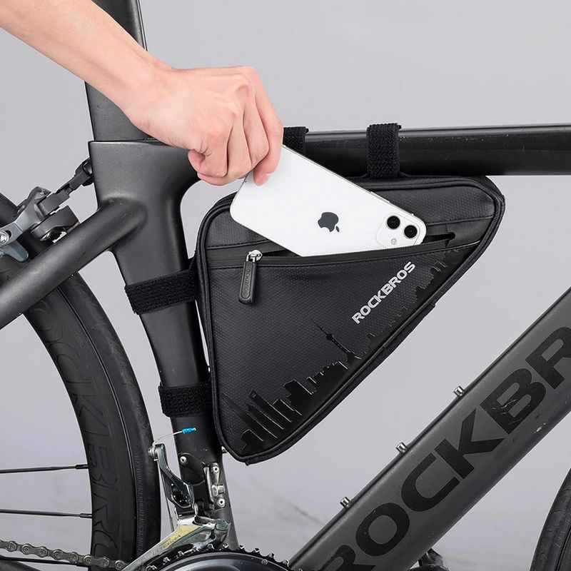 Rockbros B39-2 1,5 l schwarz Fahrrad Rahmentasche