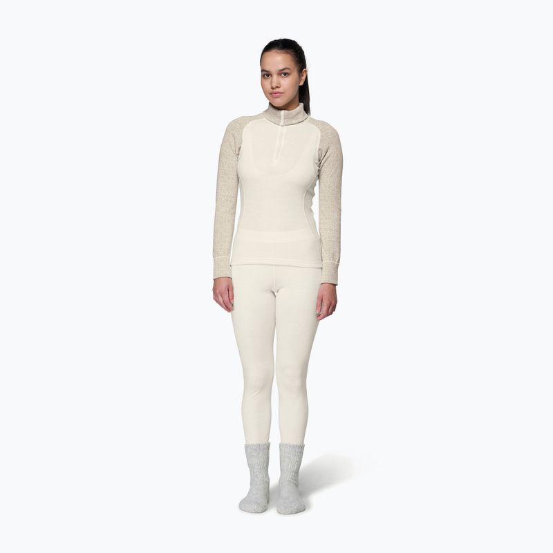 Damen-Funktionssweatshirt Devold Duo Active Merino 205 Zip Neck raw white 2