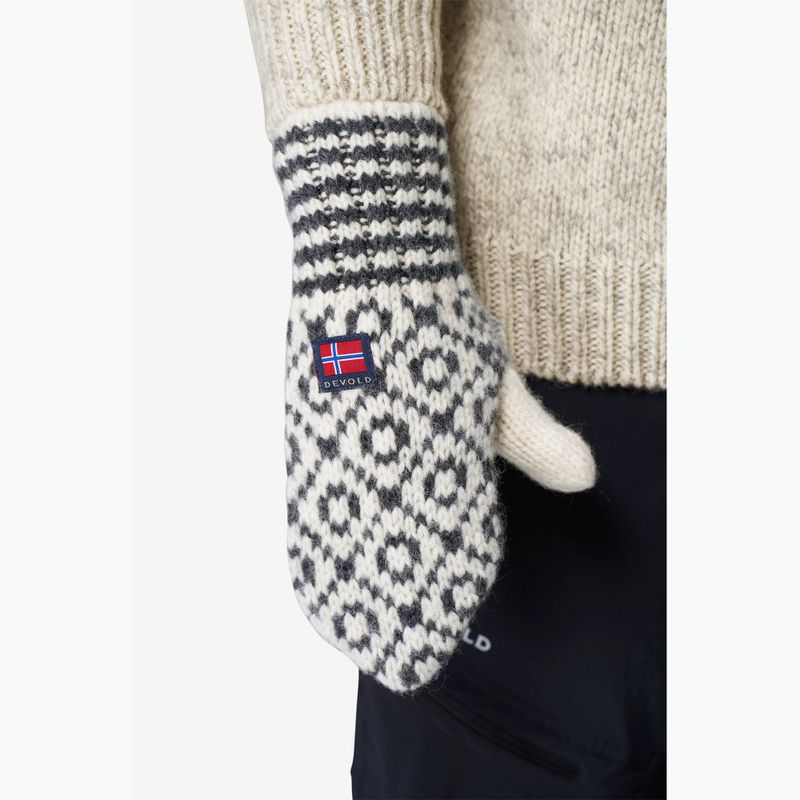 Handschuhe Devold Svalbard Wool Mitten offwhite/anthracite 2