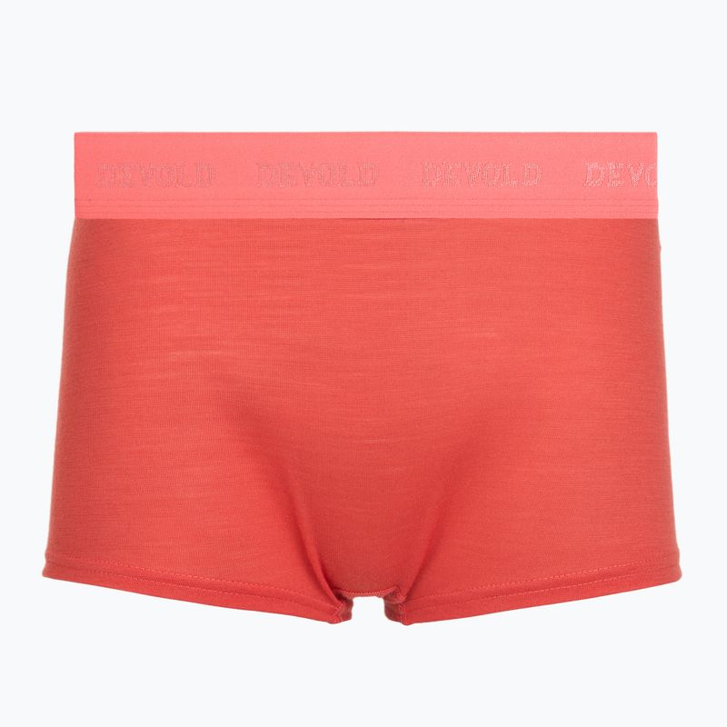 Damen Thermo-Boxershorts Devold Breeze Merino 150 Hipser 2 pack black/coral 2