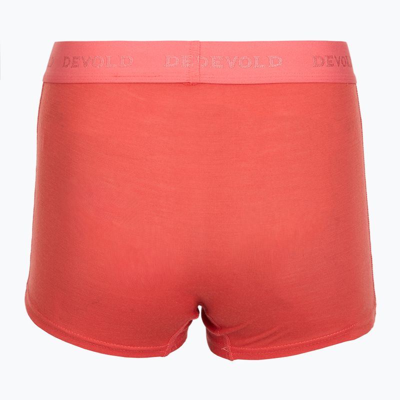 Damen Thermo-Boxershorts Devold Breeze Merino 150 Hipser 2 pack black/coral 4