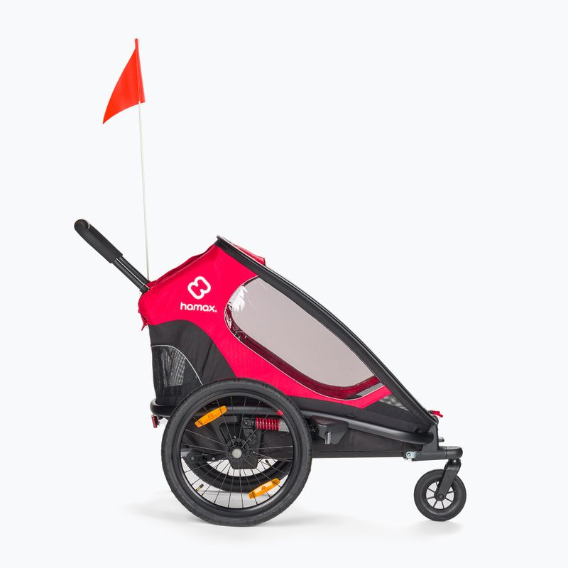 Fahrradanhänger 1 Sitzer Hamax Outback One schwarz-rot 465_HAM 2