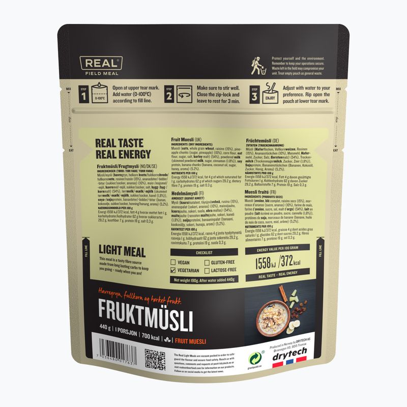 Tiefkühlgetrocknete Lebensmittel Real Turmat Muesli with Tropical Fruits 190 g 2