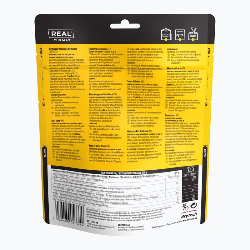 Tiefkühlgetrocknete Lebensmittel Real Turmat Beef Soup 55 g 2