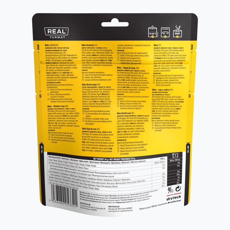 Tiefkühlgetrocknete Lebensmittel Real Turmat Reindeer Soup 54 g 2