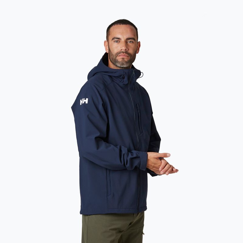 Helly Hansen Herren Paramount Kapuzen-Softshell-Jacke navy blau 62987_990