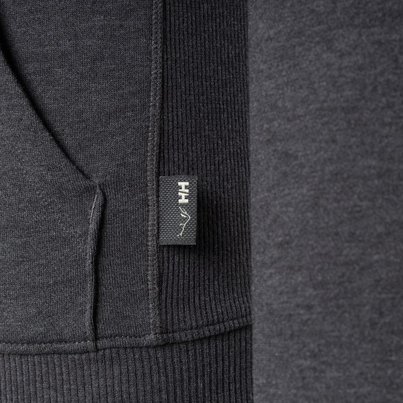 Herren-Trekking-Sweatshirt Helly Hansen F2F Organic Cotton Hoodie Ebenholz melange 4