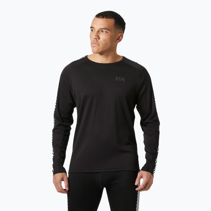 Herren Thermoaktivshirt Helly Hansen Lifa Active Stripe Crew schwarz