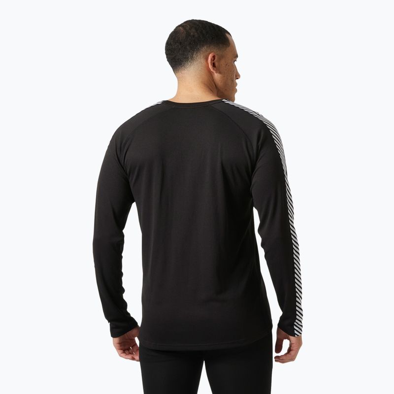 Herren Helly Hansen Lifa Active Stripe Crew Thermo-Langarmshirt schwarz 2