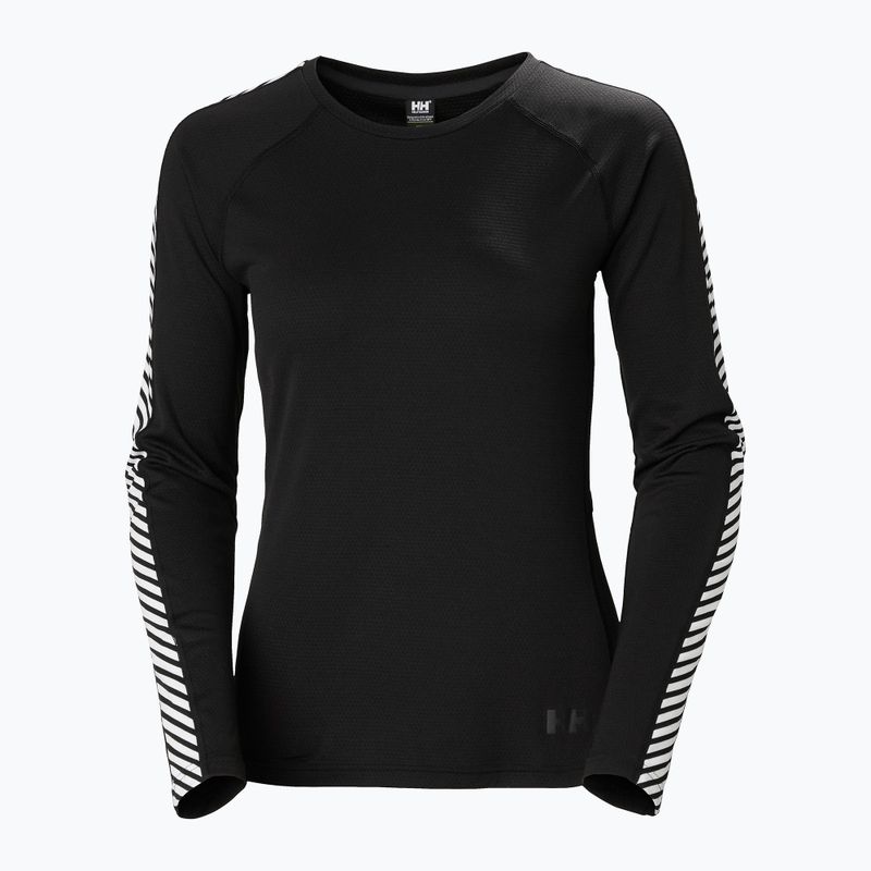 Helly Hansen Lifa Active Stripe Crew Damen Thermo-Langarmshirt schwarz