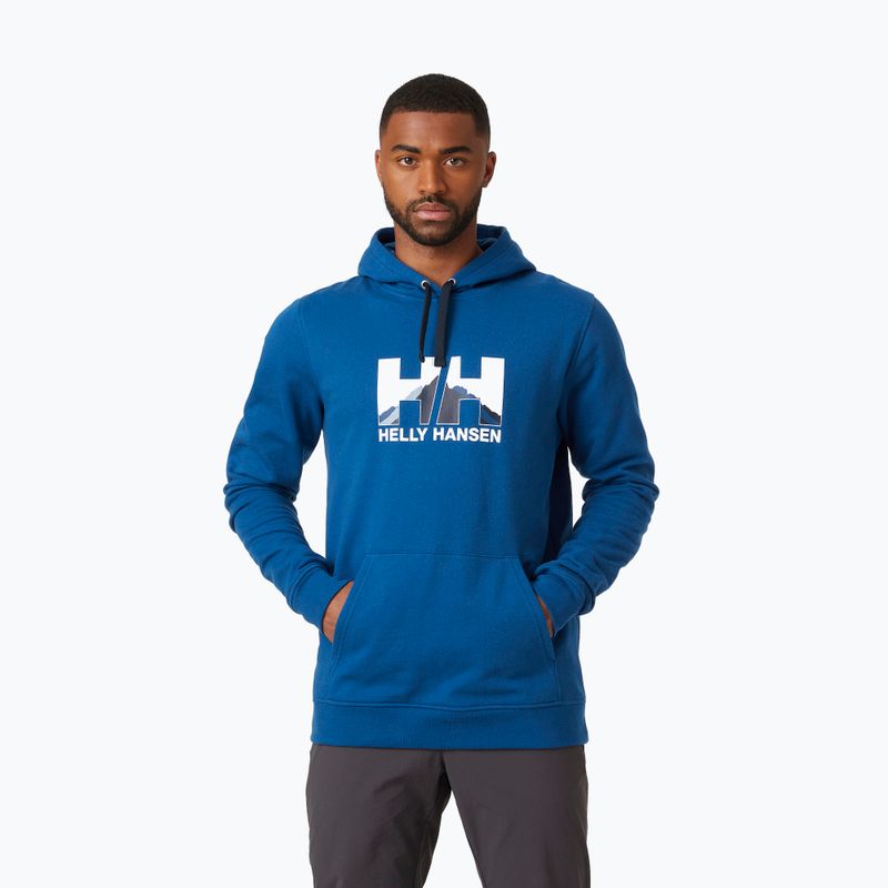 Herren-Trekking-Sweatshirt Helly Hansen Nord Graphic Pull Over 606 blau 62975