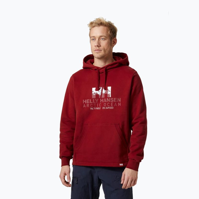 Herren Helly Hansen Arctic Ocean Hoodie burgunderrot 30361_215