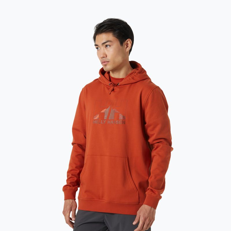 Herren-Trekking-Sweatshirt Helly Hansen Nord Graphic Pull Over Hoodie rot 62975_308