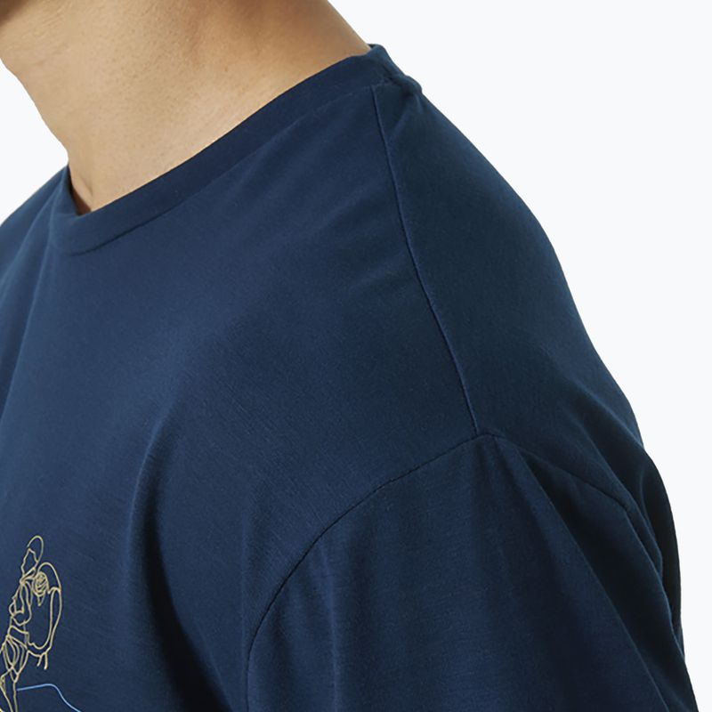 Helly Hansen Skog Recycled Graphic Herren-Trekking-T-Shirt navy blau 63083_584