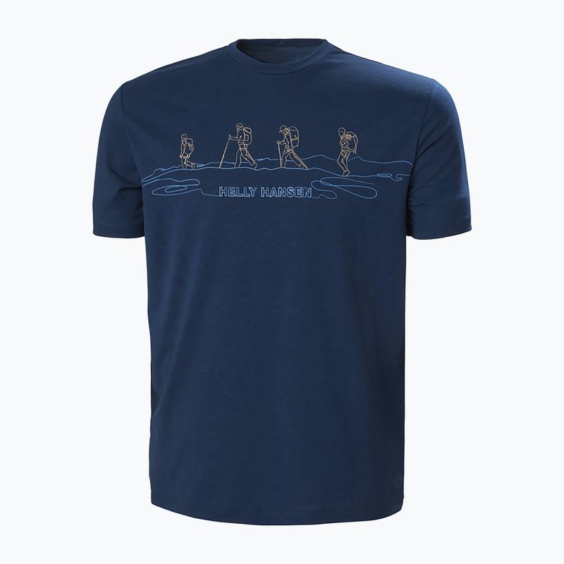 Helly Hansen Skog Recycled Graphic Herren-Trekking-T-Shirt navy blau 63083_584