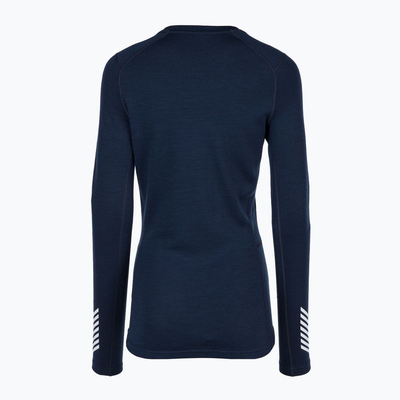 Damen Thermo-Sweatshirt Helly Hansen Lifa Merino Midweight Gra Crew navy star pixel 6