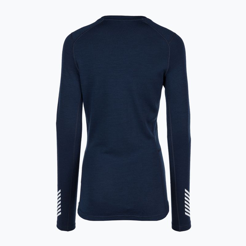 Damen-Thermoaktivshirt Helly Hansen Lifa Merino Midweight Graphic Crew navy star pixel 6