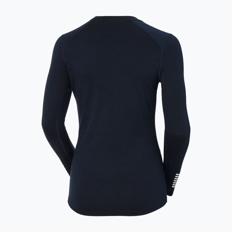 Damen-Thermoaktivshirt Helly Hansen Lifa Merino Midweight Graphic Crew navy star pixel 10