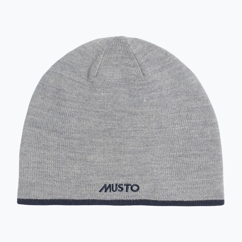 Mütze Cap Musto Reversible Beanie grey melange/ navy