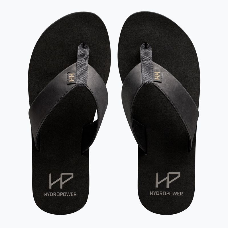 Flip-Flops Herren Helly Hansen Seasand 2 Leather Sandals black / fallen rock 5