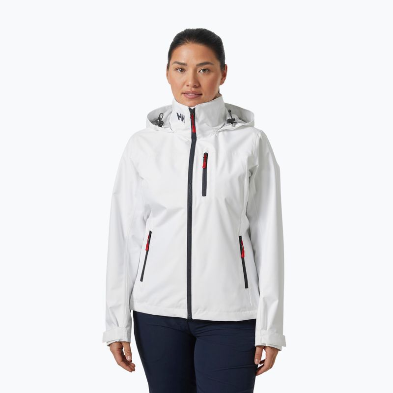 Damen Segeljacke Helly Hansen Crew Hooded 2.0 weiß