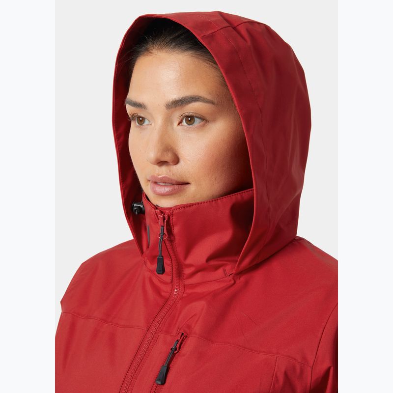 Damen Segeljacke Helly Hansen Crew Hooded 2.0 rot 3