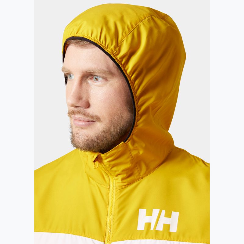 Men's Helly Hansen Salt Striped Windbreaker Segeljacke Gold Rush 3