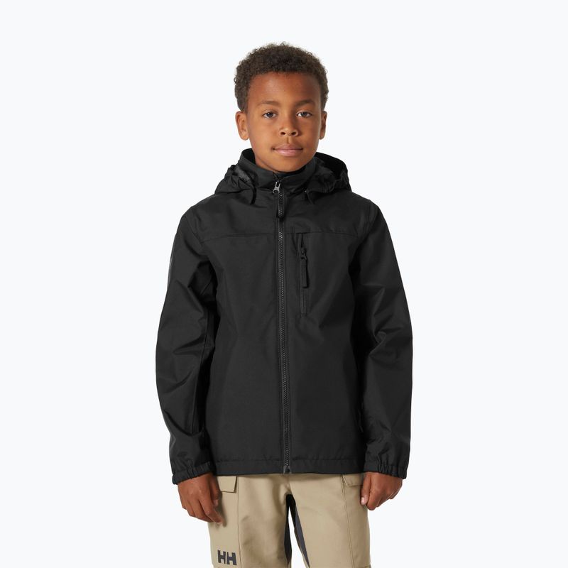 Kinder Segeljacke Helly Hansen Crew Hooded JR schwarz 2