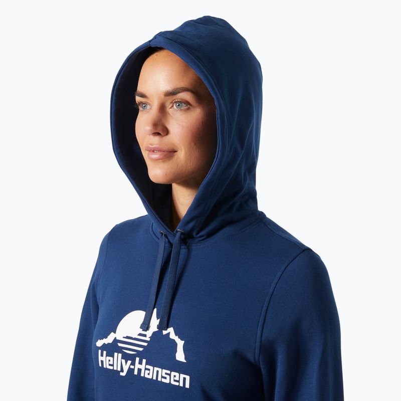 Frauen Helly Hansen Nord Grafik Pullover Hoodie Ozean 3