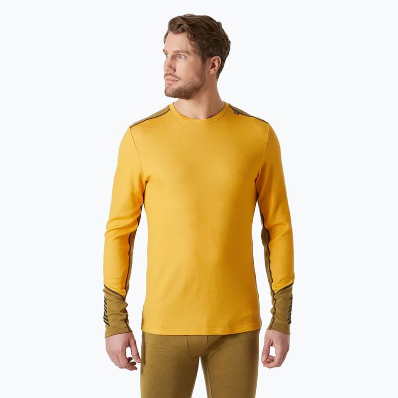 Herren Helly Hansen Lifa Merino Midweight Crew Thermo-Longsleeve golden glow