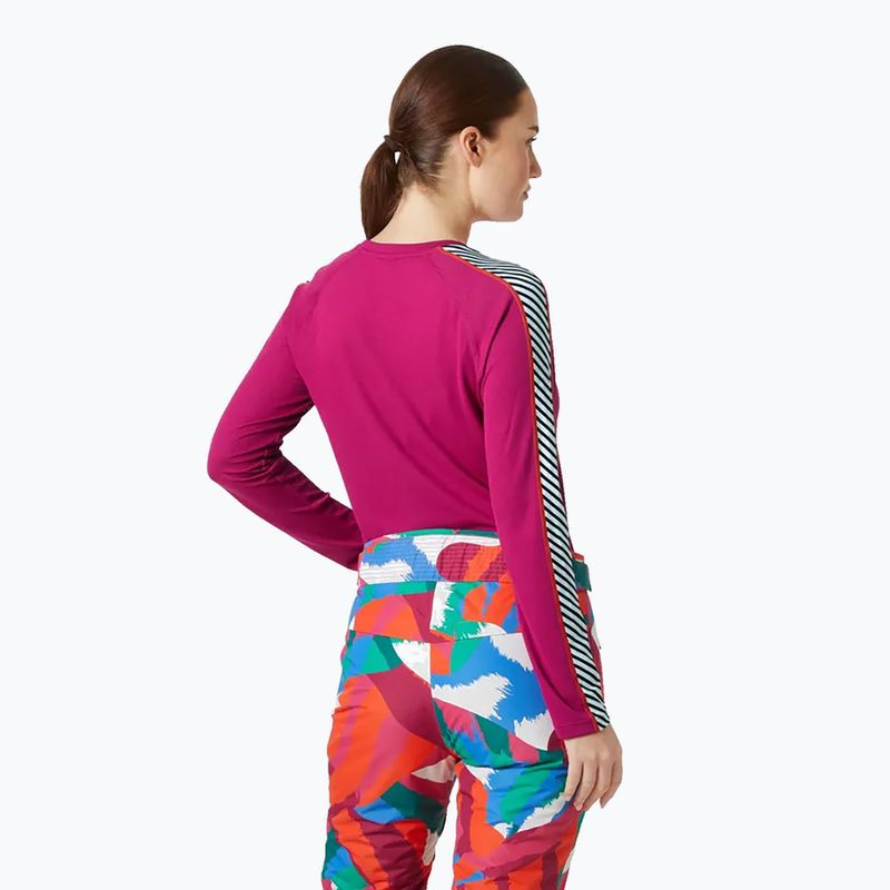 Damen-Thermoaktivshirt Helly Hansen Lifa Active Stripe Crew magenta 2.0 2