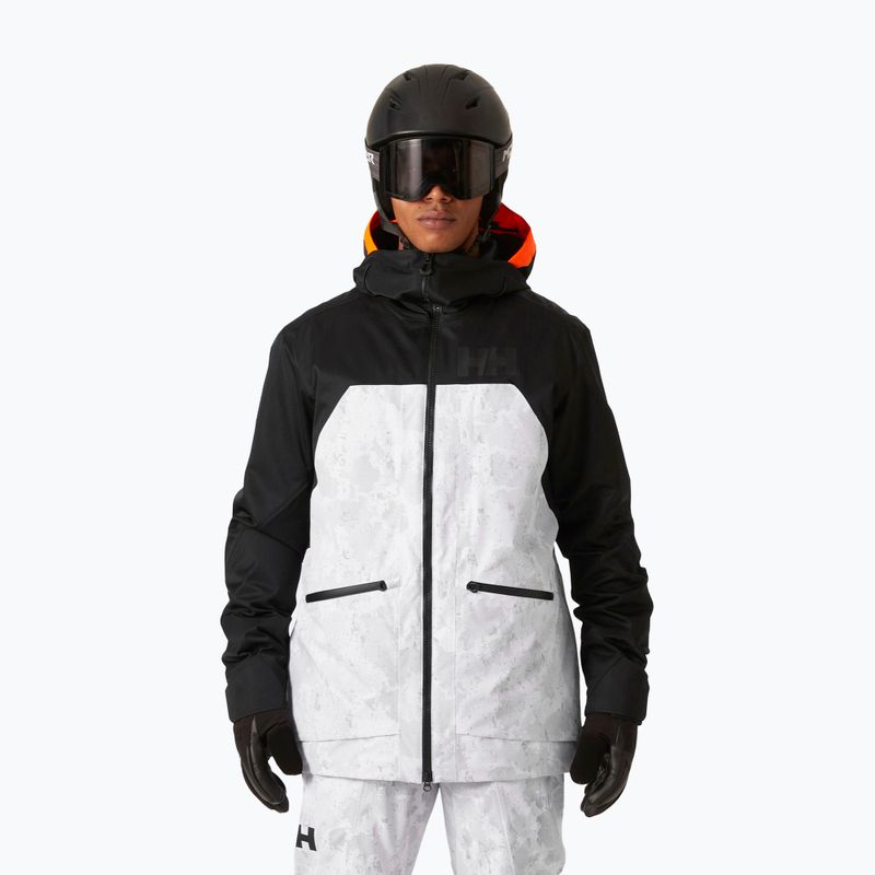 Helly Hansen Herren Straightline Lifaloft 2.0 grau Nebel Schnee camo aop Skijacke