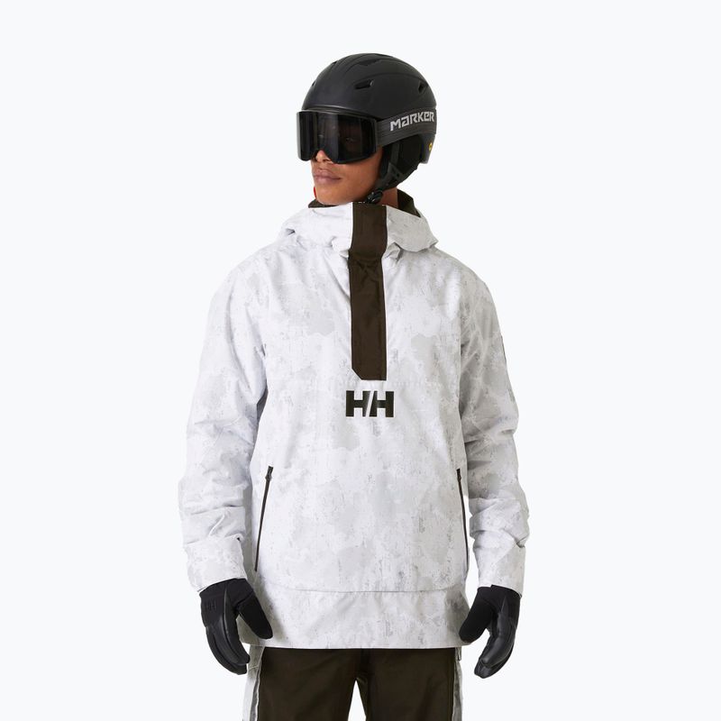 Skijacke Herren Helly Hansen Ullr D Insulated Anorak grey fog snow camo aop