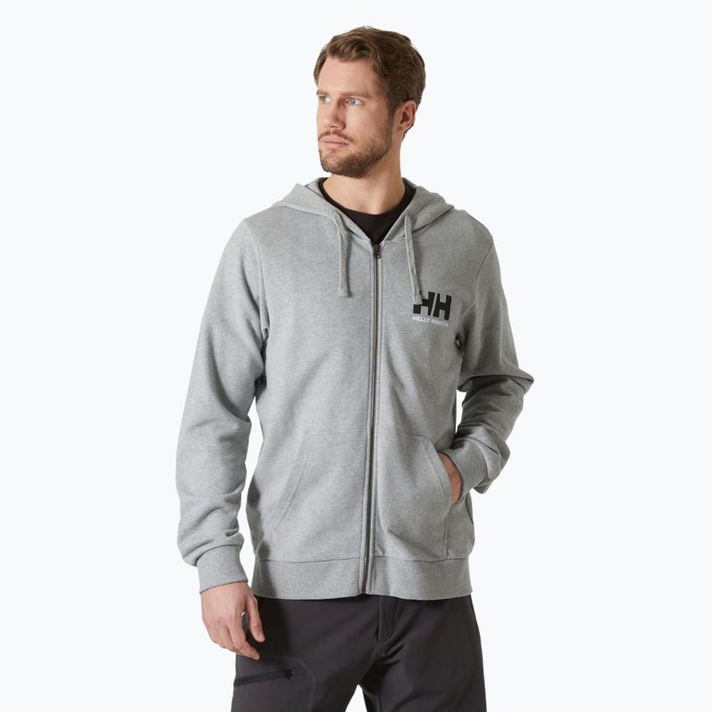 Herren Helly Hansen HH Logo Full Zip Hoodie 2.0 grau/ melange