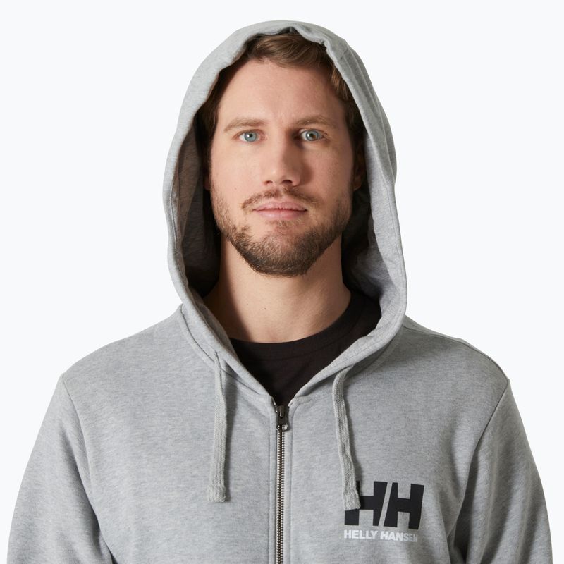 Herren Helly Hansen HH Logo Full Zip Hoodie 2.0 grau/ melange 3