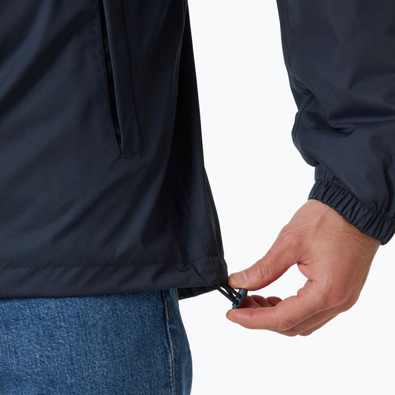 Herren Helly Hansen Vancouver Fleece gefütterte Regenjacke navy 5