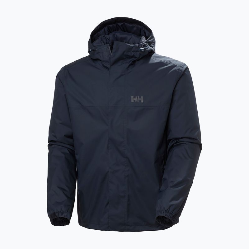 Herren Helly Hansen Vancouver Fleece gefütterte Regenjacke navy 6