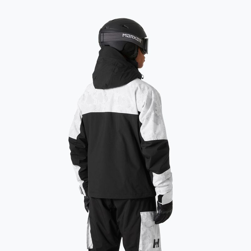 Herren Skijacke Helly Hansen Ullr D Heritage Short grau nebel schnee camo aop 2