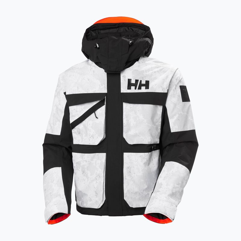 Herren Skijacke Helly Hansen Ullr D Heritage Short grau nebel schnee camo aop 12